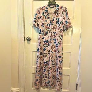 Button-up floral maxi dress